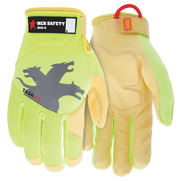 Mechanics Glove, L, Full Finger, PR
