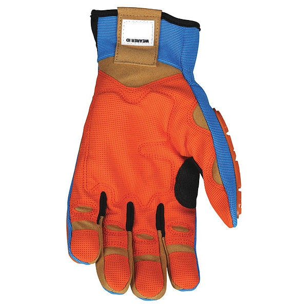 Impact Resistant Glove, L, Full Finger, PR