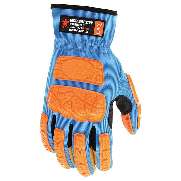 Impact Resistant Glove, XL, Full Finger, PR