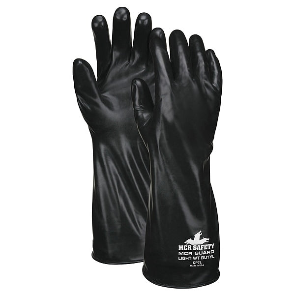 Chemical Resistant Glove, L, Black, PR
