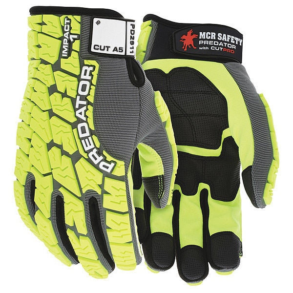 Impact Resistant Glove, XL, Full Finger, PR