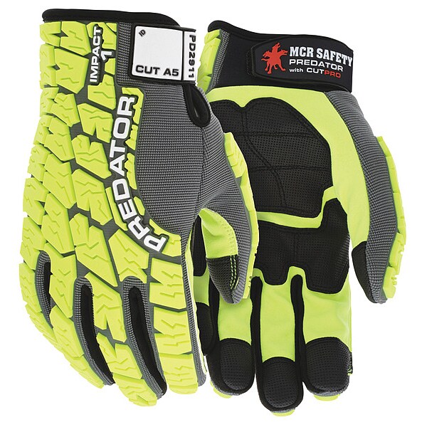 Impact Resistant Glove, M, Full Finger, PR