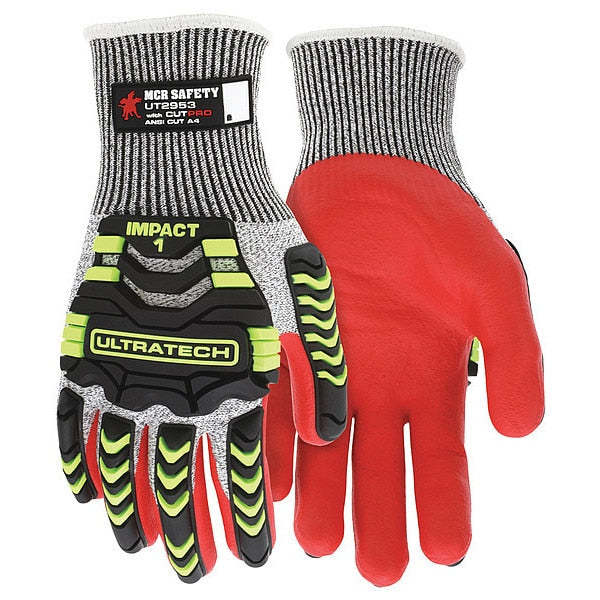 Coated Gloves, 2XL, knit Cuff, PR
