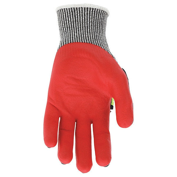 Coated Gloves, 2XL, knit Cuff, PR