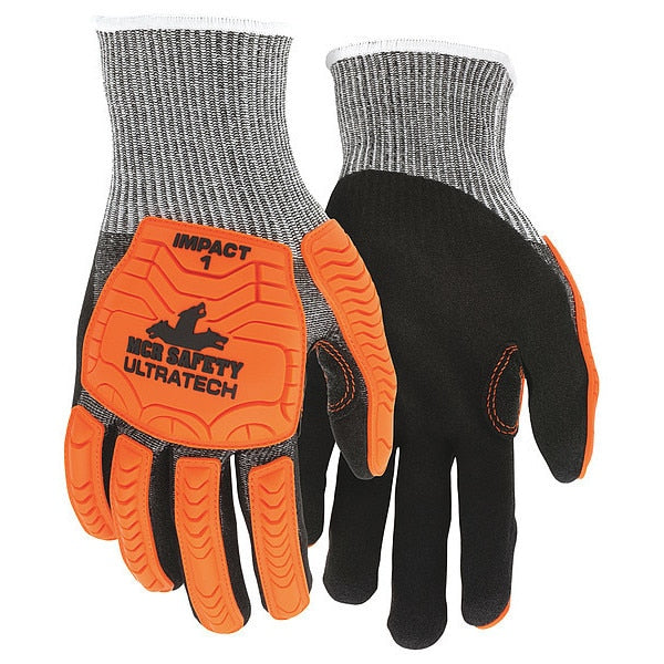 Coated Gloves, 2XL, knit Cuff, PK12