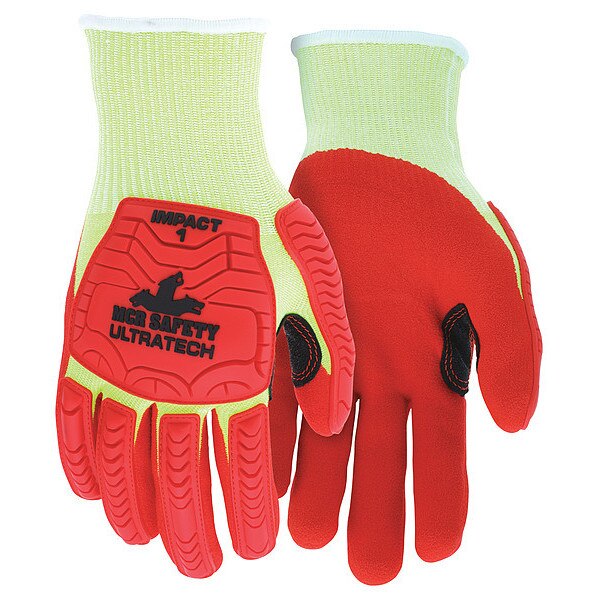 Coated Gloves, 2XL, knit Cuff, PK12