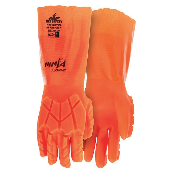 Chemical Resistant Glove, M, Orange, PR