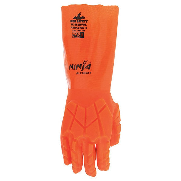 Chemical Resistant Glove, 2XL, Orange, PR