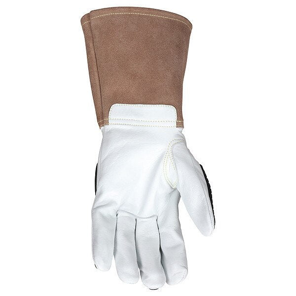 Leather Gloves, White, XL, PK12