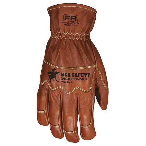 Leather Gloves, Brown, XL, PR