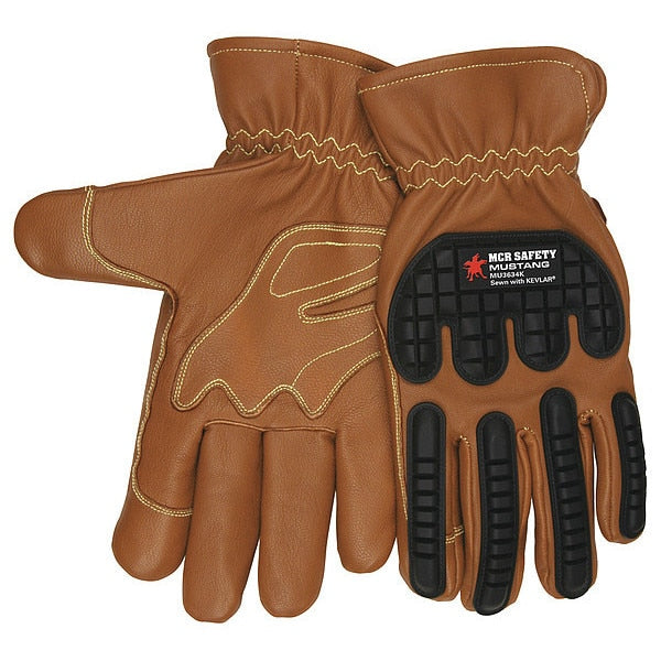 Leather Gloves, Brown, L, PR