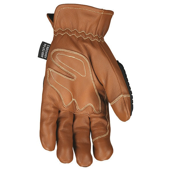 Leather Gloves, Brown, L, PR