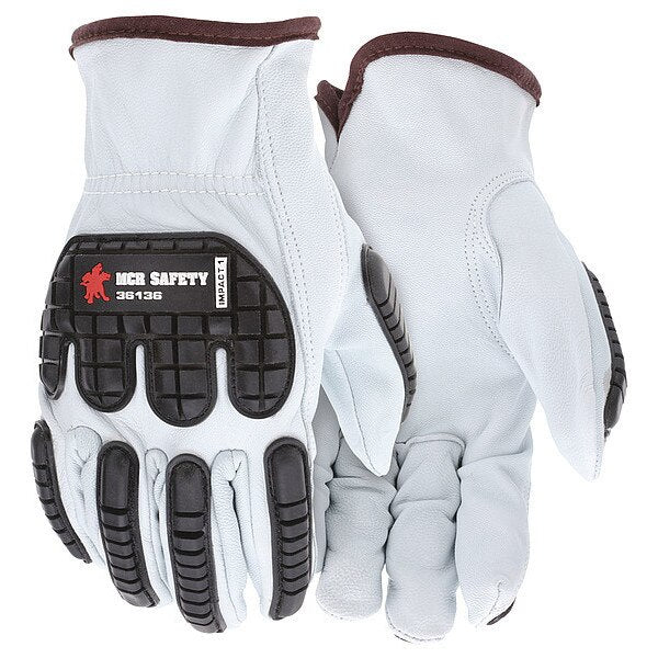 Leather Gloves, WhiteXL, PK12