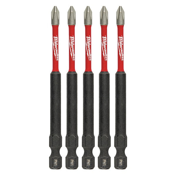 3-1/2 in. Phillips #1 SHOCKWAVE Impact Duty Power Bit (5 pk)