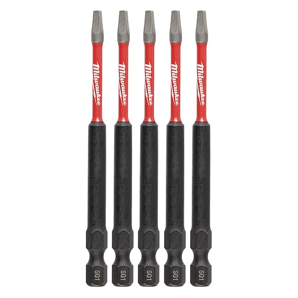 3-1/2 in. Square Recess #1 SHOCKWAVE Impact Duty Power Bit (5 pk)