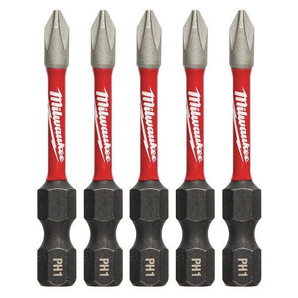 2 in. Phillips #1 SHOCKWAVE Impact Duty Power Bit (5 pk)