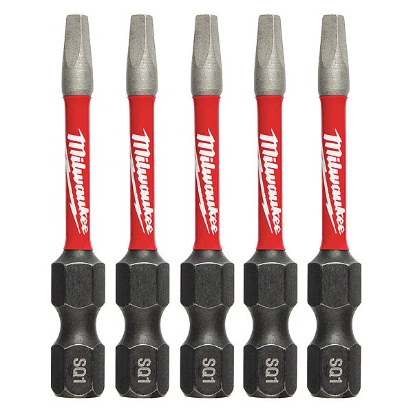 2 in. Square Recess #1 SHOCKWAVE Impact Duty Power Bit (5 pk)