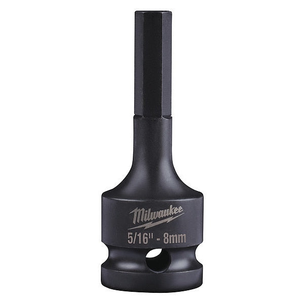 SHOCKWAVE Lineman's 1/2 in. Drive 5/16 in. - 8mm Hex Bit Socket
