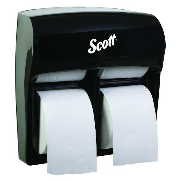 Pro High-Capacity Toilet Paper Dispenser 4 Roll (44518), Black, 11.25