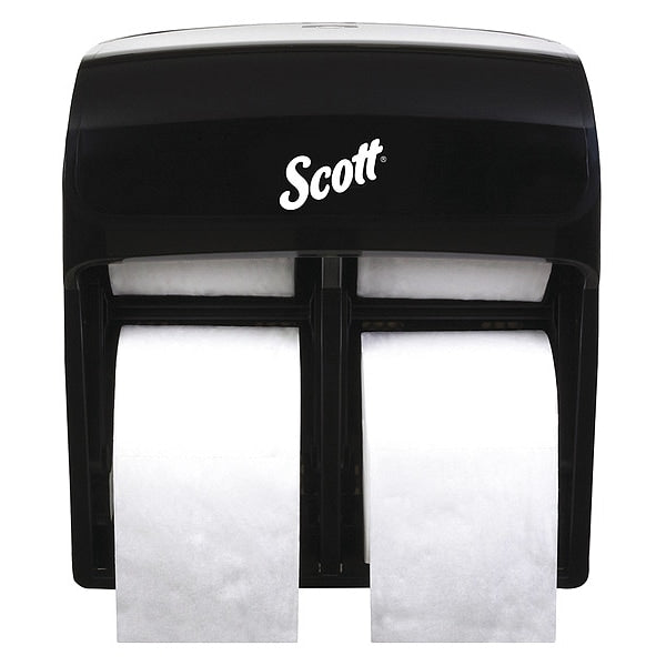 Pro High-Capacity Toilet Paper Dispenser 4 Roll (44518), Black, 11.25