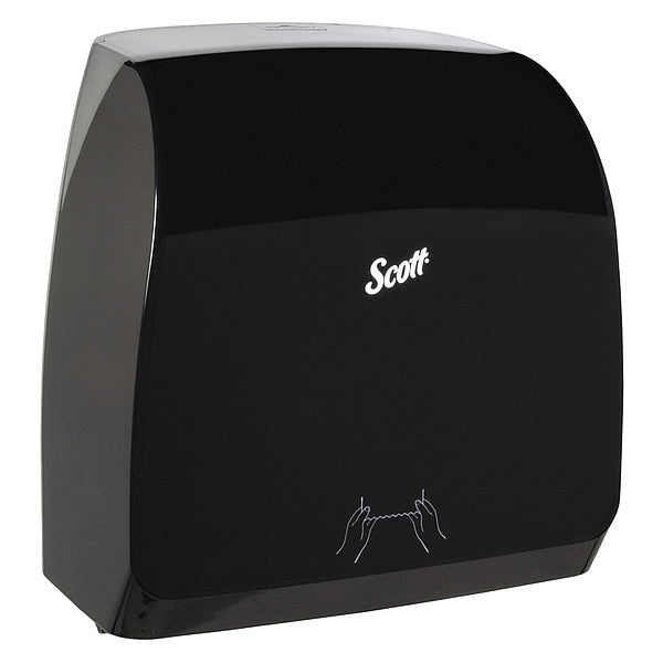 Slimroll Manual Towel Dispenser, Black, for Scott Orange Core Towels, 12.65