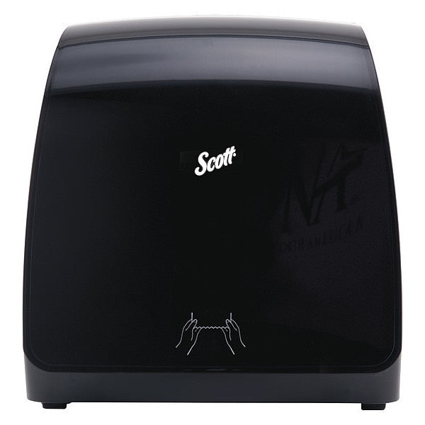 Slimroll Manual Towel Dispenser, Black, for Scott Orange Core Towels, 12.65