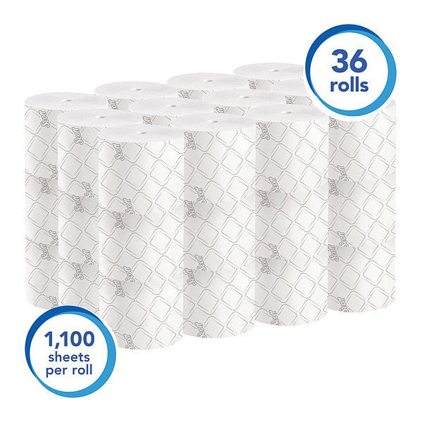 Pro Paper Core High-Capacity Standard Roll Toilet Paper, 2-Ply, White, (1,100 Sheets/Roll, 36 Rolls)