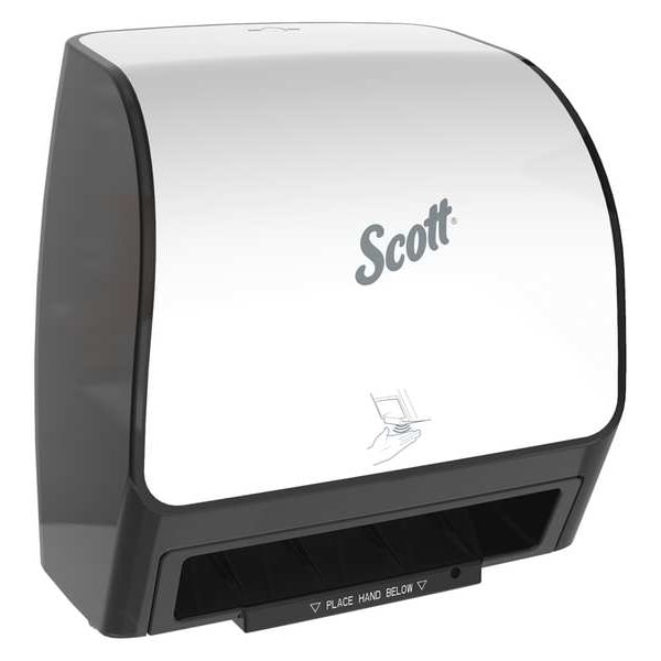Electronic Slimroll Towel Dispenser, White, for Scott Orange Core Towels, 11.8