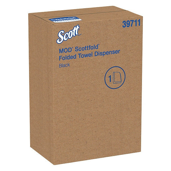 Scottfoldâ¢ Folded Towel Dispenser (39711), Black, 10.66