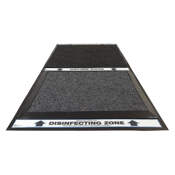 Gray Sanitizing/Disinfecting Mat 18 in W x 21 In L, 1/2 in