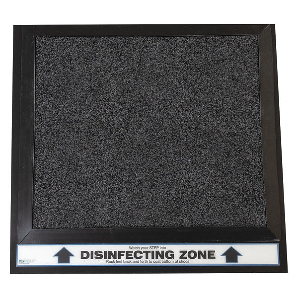 Gray Replacement Mat for Cleaning/Scraping Zone 24 in W x 24 in L, 1/2 in