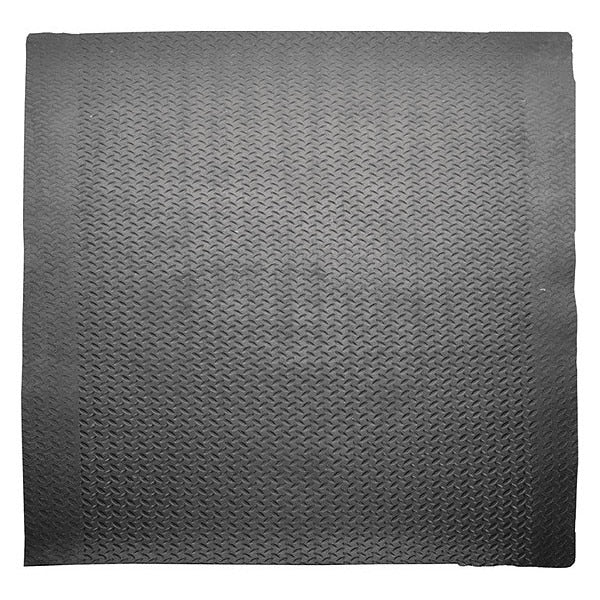 Utility Mat, Black, Unfinished, Rubber