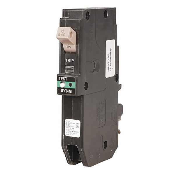 Circuit Breaker, 15 A, 120/240V AC, 1 Pole, Plug In Mounting Style, CH Series