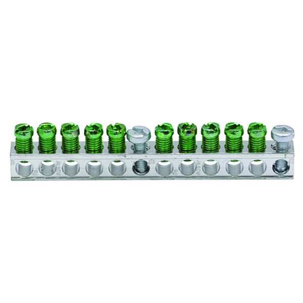 Terminal Ground Bar + (1) 2/0 Lug - Ch/b
