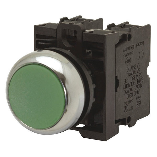 Push Button, 22.5 mm, 1NO/1NC, Green