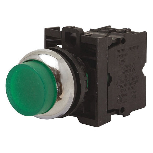 Push Button, 22.5 mm, 2NO, Green
