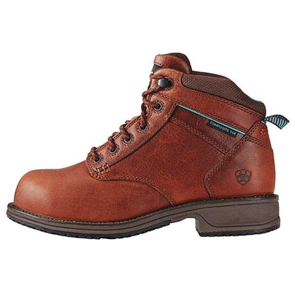 7-1/2 Size Women's 6 in Work Boot Composite Work Boot , Nutty Brown