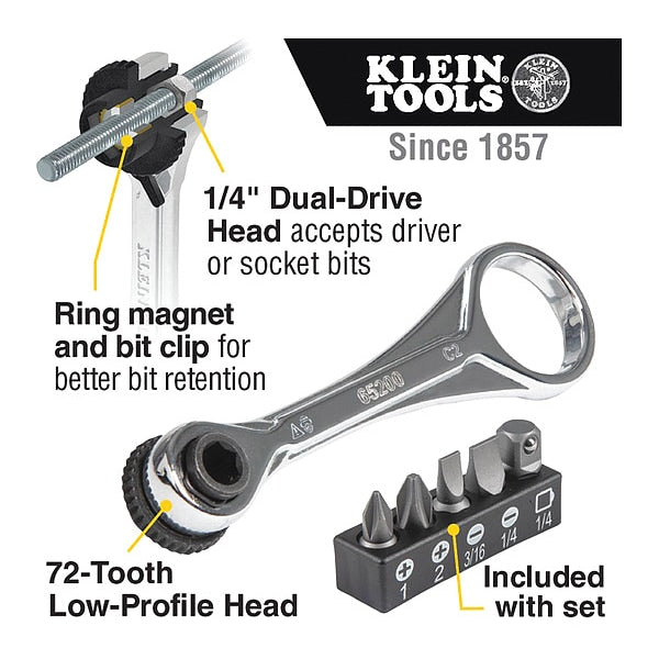 1/4 in Drive, 4 1/4 in Hand Ratchet