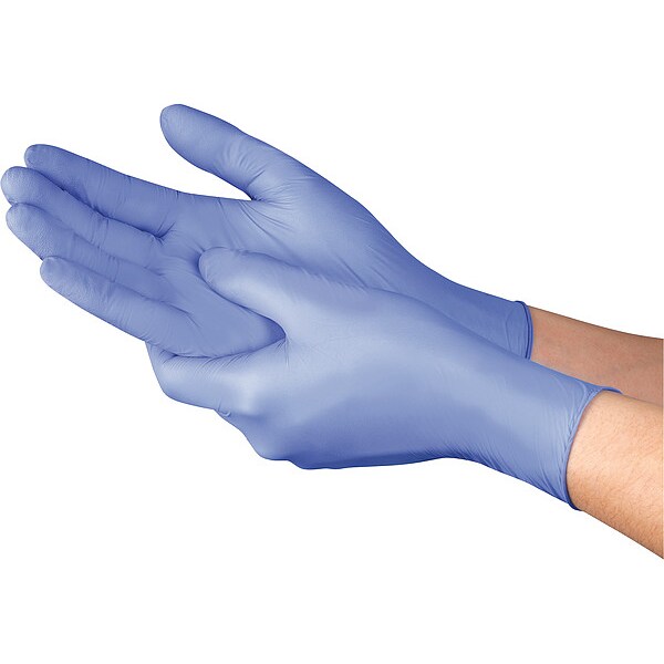 Disposable Nitrile Gloves, Nitrile, Blue, 2XL ( 11 ), 50 PK