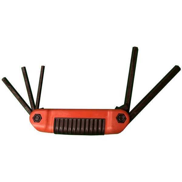 5 Piece SAE Fold-Up Hex Key Set, 25510