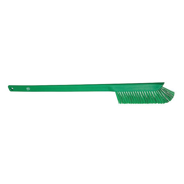 59/100 in W Wand Brush, Medium, 17 in L Handle, 2 9/25 in L Brush, Green, Plastic