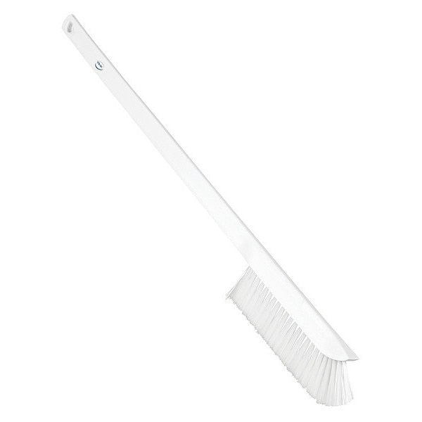 59/100 in W Wand Brush, Medium, 17 in L Handle, 2 9/25 in L Brush, White, Plastic
