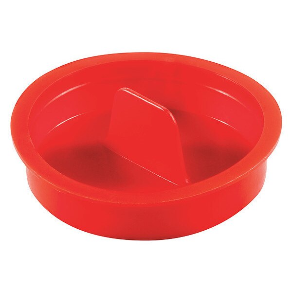 Center Pull-Tab Tapered Plug, Red, Low-Density Polyethylene 1000 PK