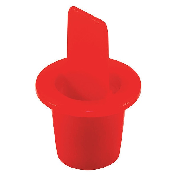 Center Pull-Tab Tapered Plug, Red, Low-Density Polyethylene 1000 PK
