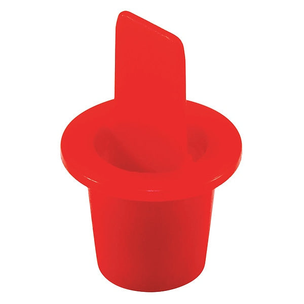 Center Pull-Tab Tapered Plug, Red, Low-Density Polyethylene 1000 PK