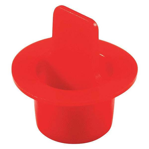 Center Pull-Tab Tapered Plug, Red, Low-Density Polyethylene 1000 PK