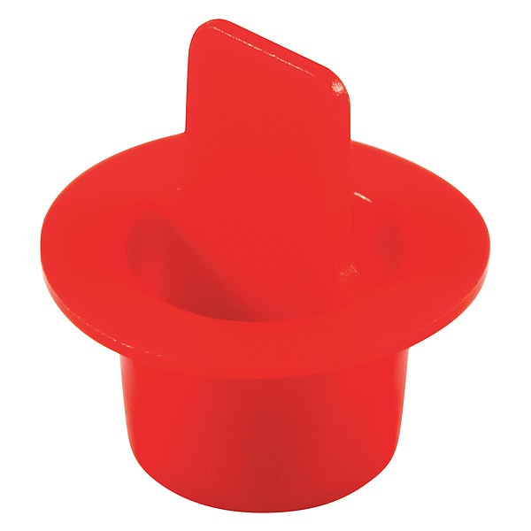 Center Pull-Tab Tapered Plug, Red, Low-Density Polyethylene 5000 PK