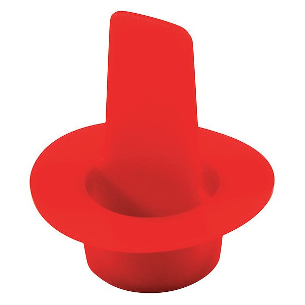 Center Pull-Tab Tapered Plug, Red, Low-Density Polyethylene 1000 PK
