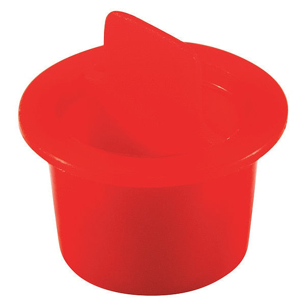Center Pull-Tab Tapered Plug, Red, Low-Density Polyethylene 5000 PK