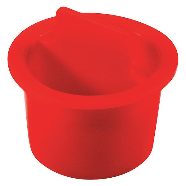 Center Pull-Tab Tapered Plug, Red, Low-Density Polyethylene 1000 PK